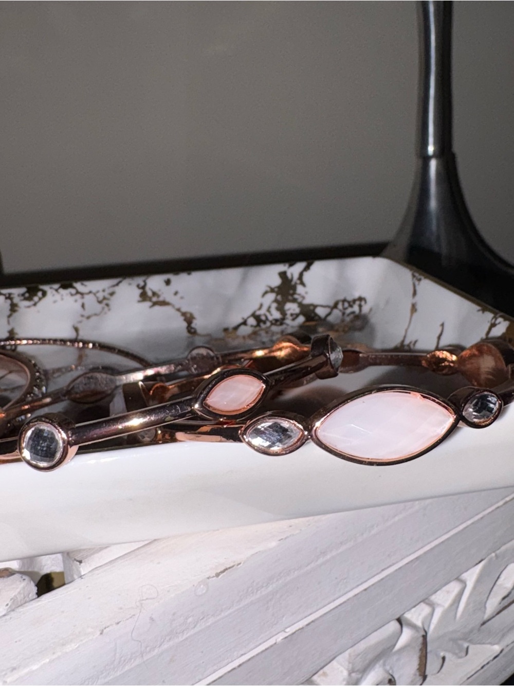 6 Rose Gold Stackable Bangle Bracelets - Picture 7 of 12